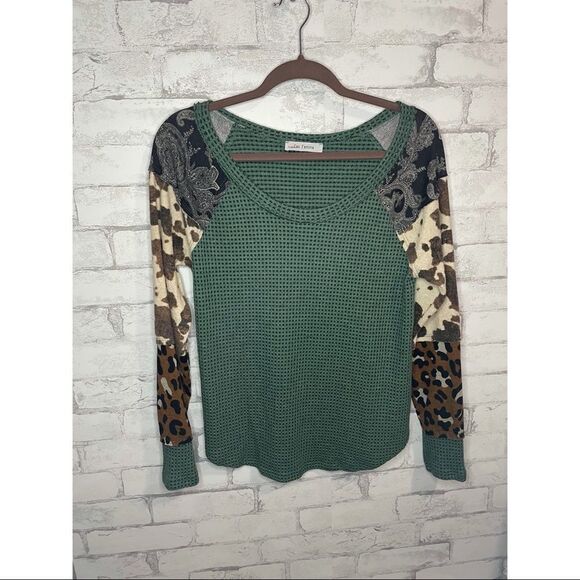 Ces Femme Boutique Brand Multi Patterned Thermal Sweater - Picture 1 of 5